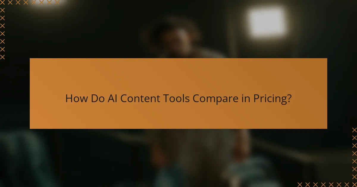How Do AI Content Tools Compare in Pricing?