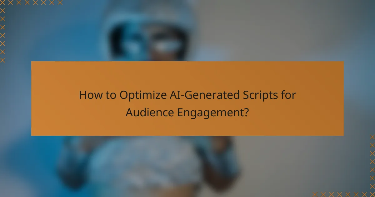 How to Optimize AI-Generated Scripts for Audience Engagement?